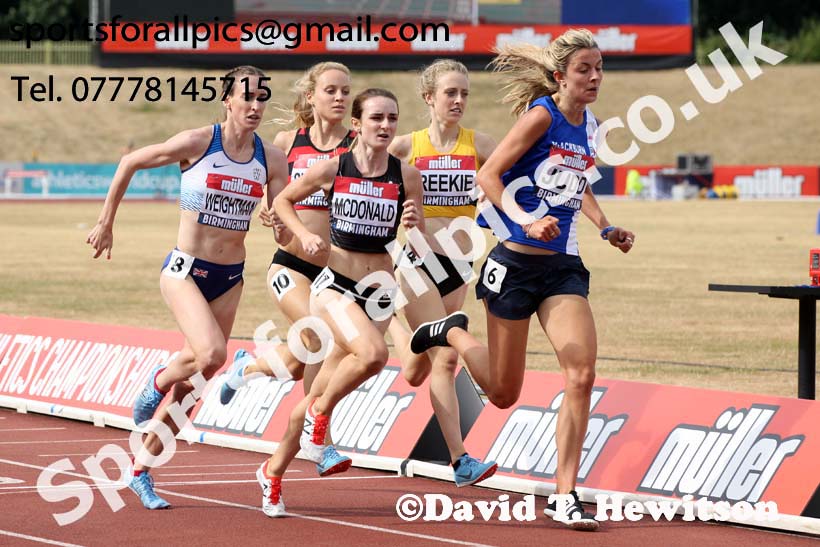 Womens 1500 metres, Muller British Championships, Alexander Stadium, Birmingham. Photo: David T. Hewitson/Sports for All Pics